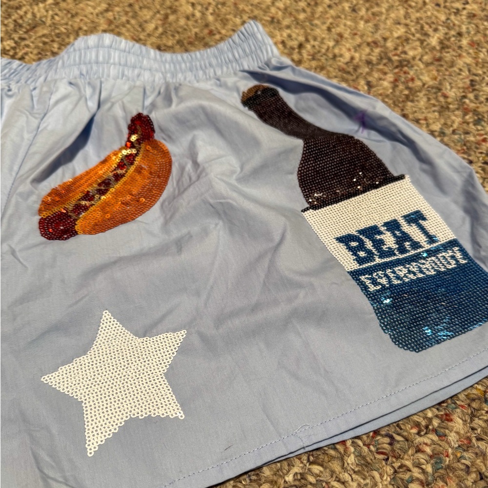 Collegiate / Tailgate Sequin Embellished Shorts